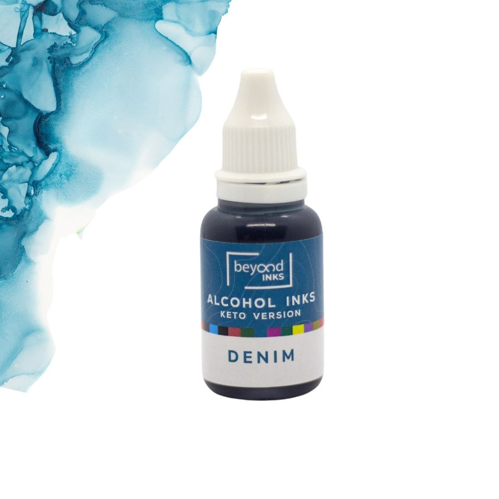 Denim alcohol ink
