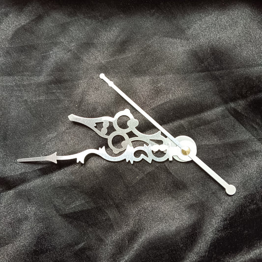 Silver clock hands