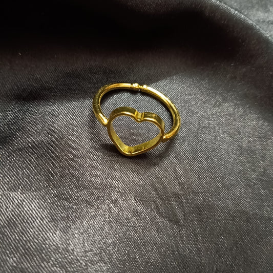 Heart hollow ring