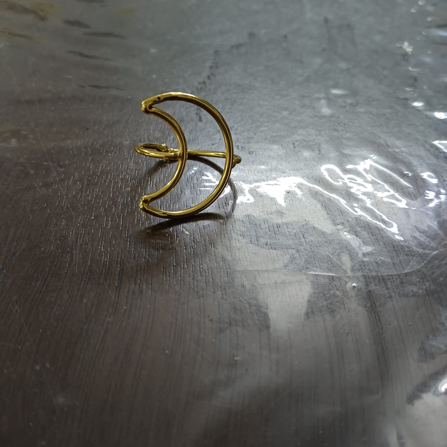 Silver Moon hollow ring