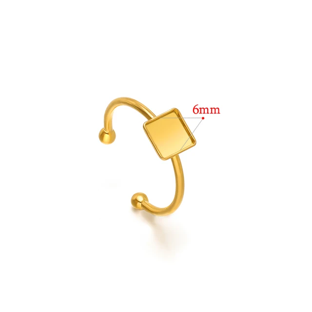 Square gold Ring