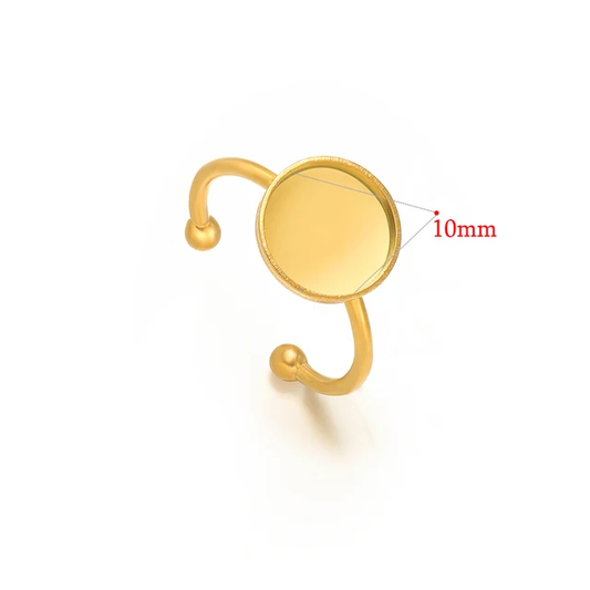 Round base gold Ring