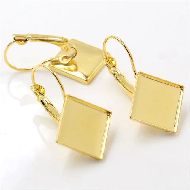Square French lever back earrings