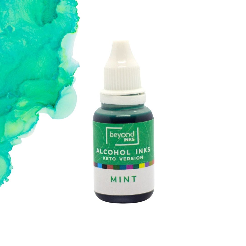 Mint alcohol ink