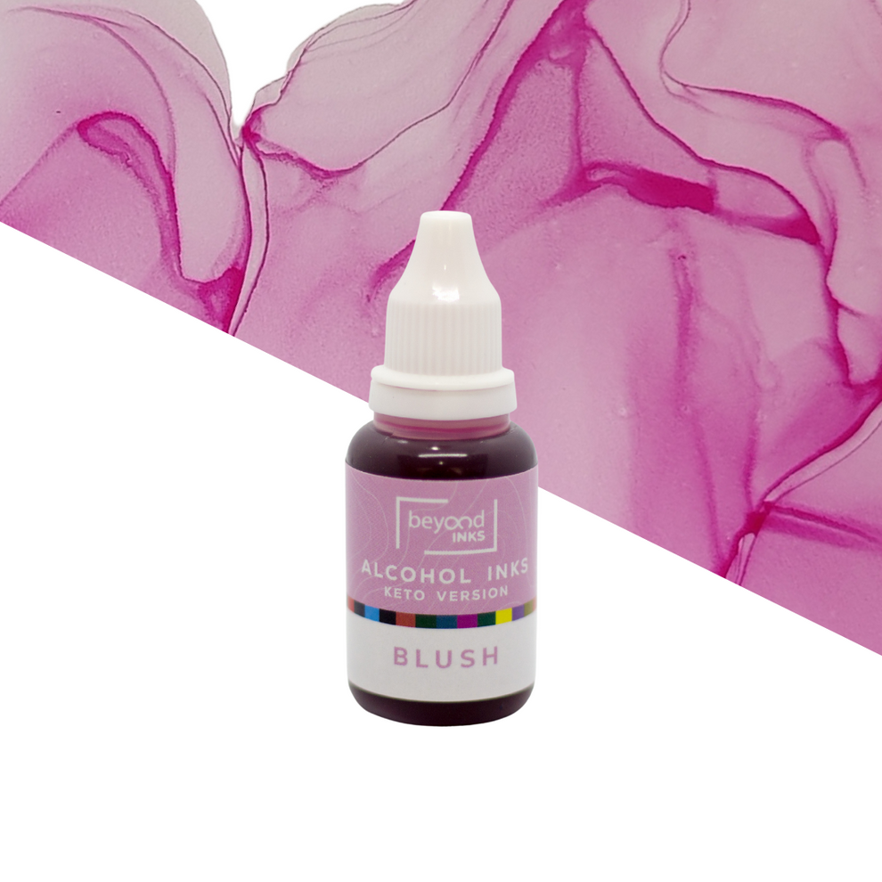 Blush alcohol ink