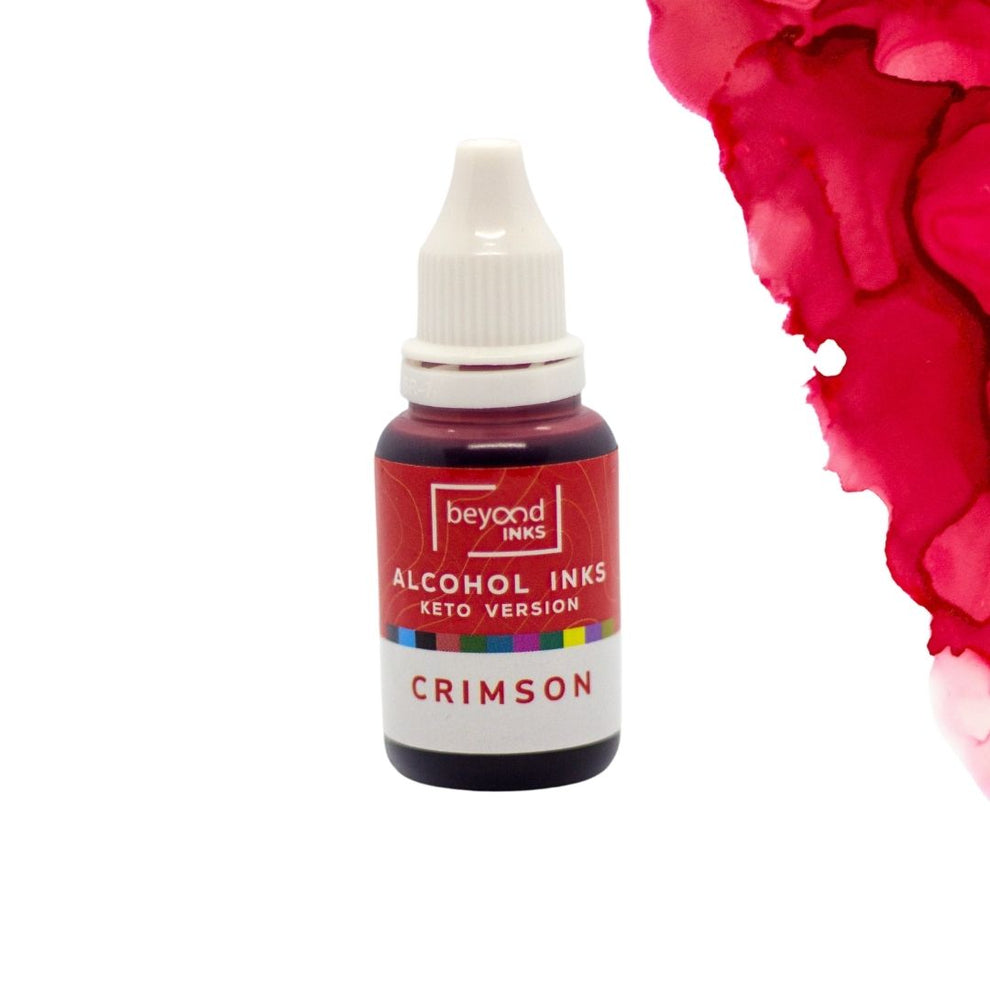 Crimson alcohol ink