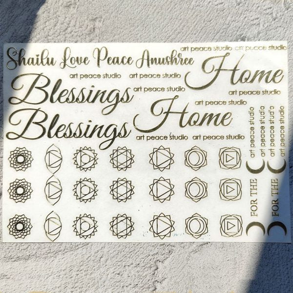 Customised A5 gold metal sheet