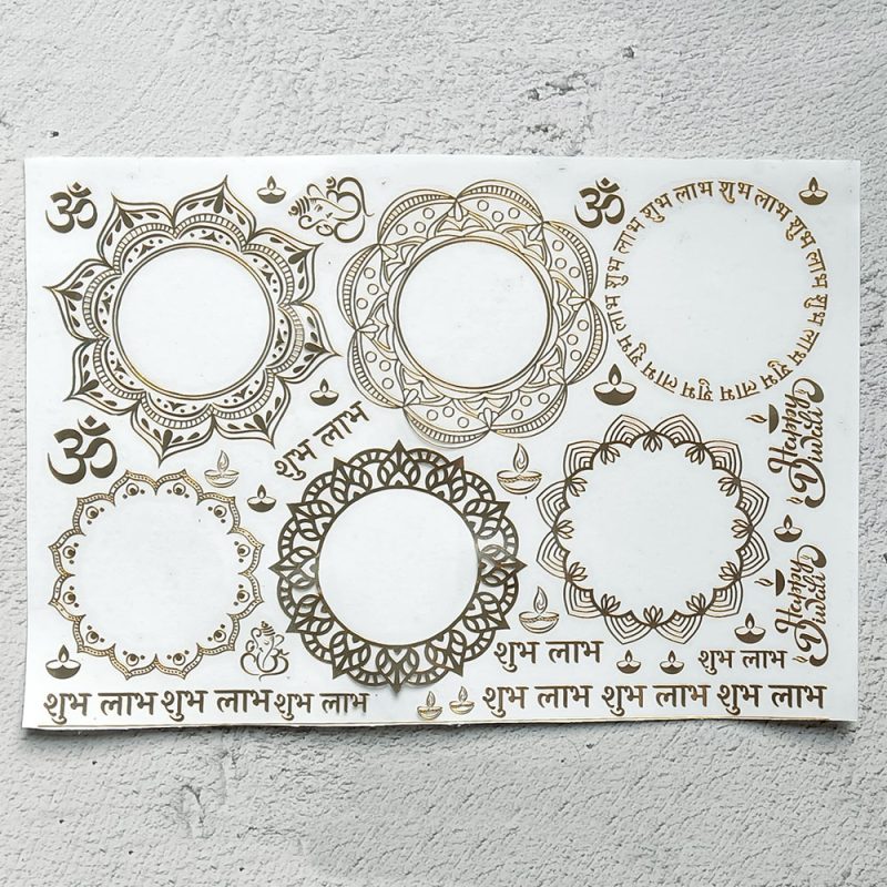 Diwali Tealight Sticker A5