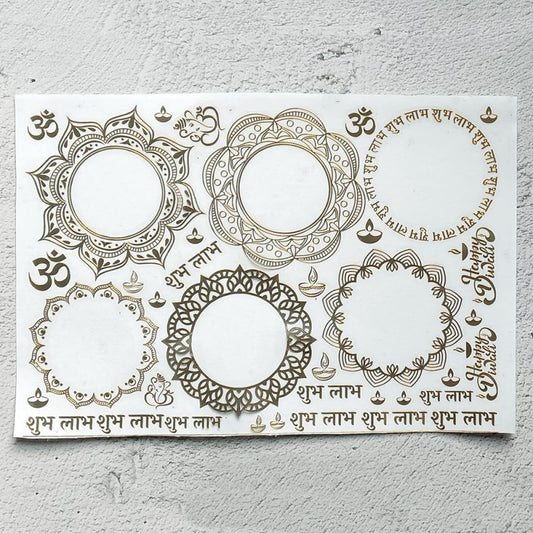 Diwali Tealight Sticker A5