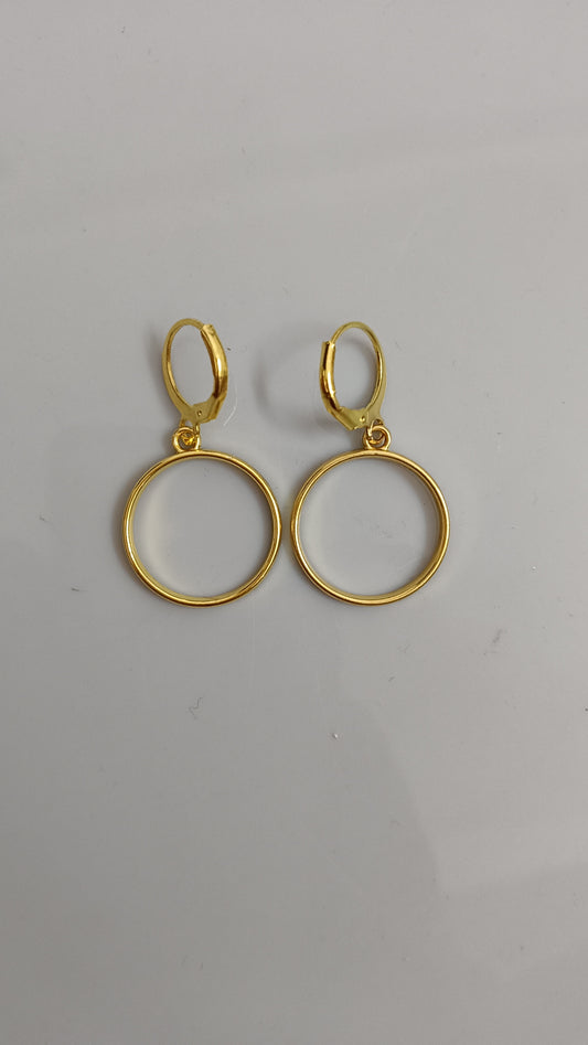 Round hollow earrings