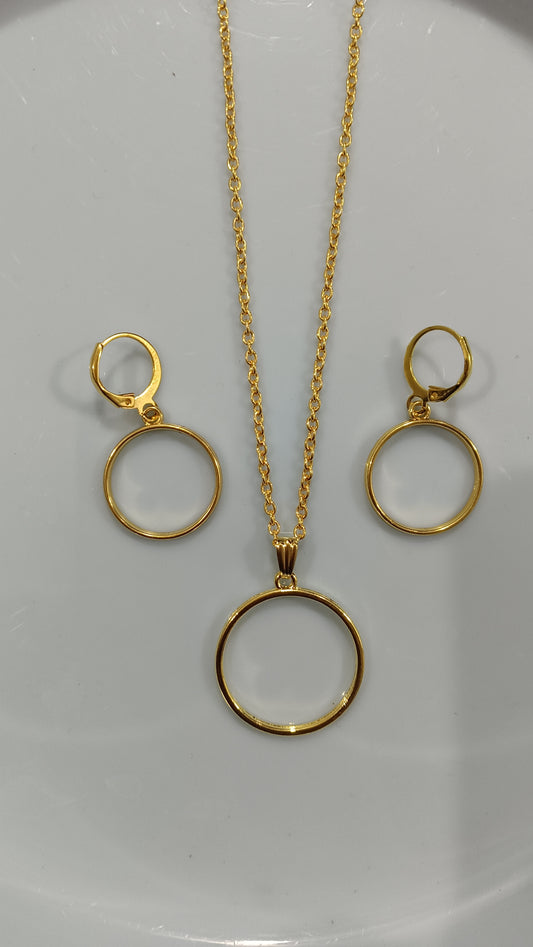 Circle shape Jewellery set