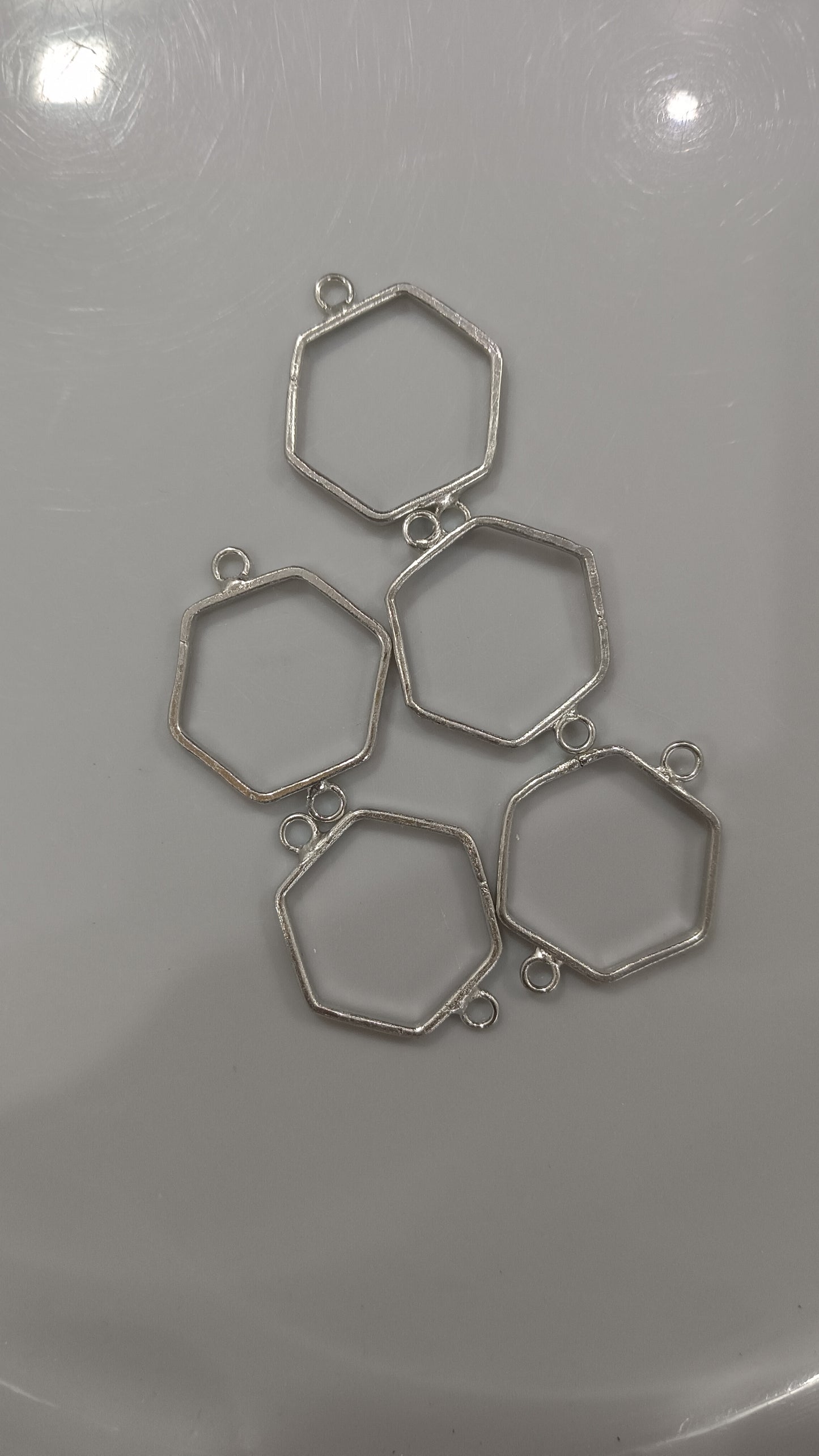 Hexagon bracelet bezel pack of 5