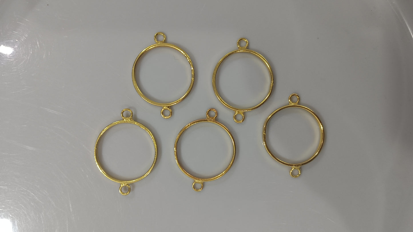 Round golden bracelet pack of 5