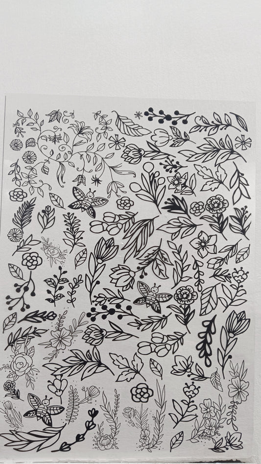 Florals insert sheet 2