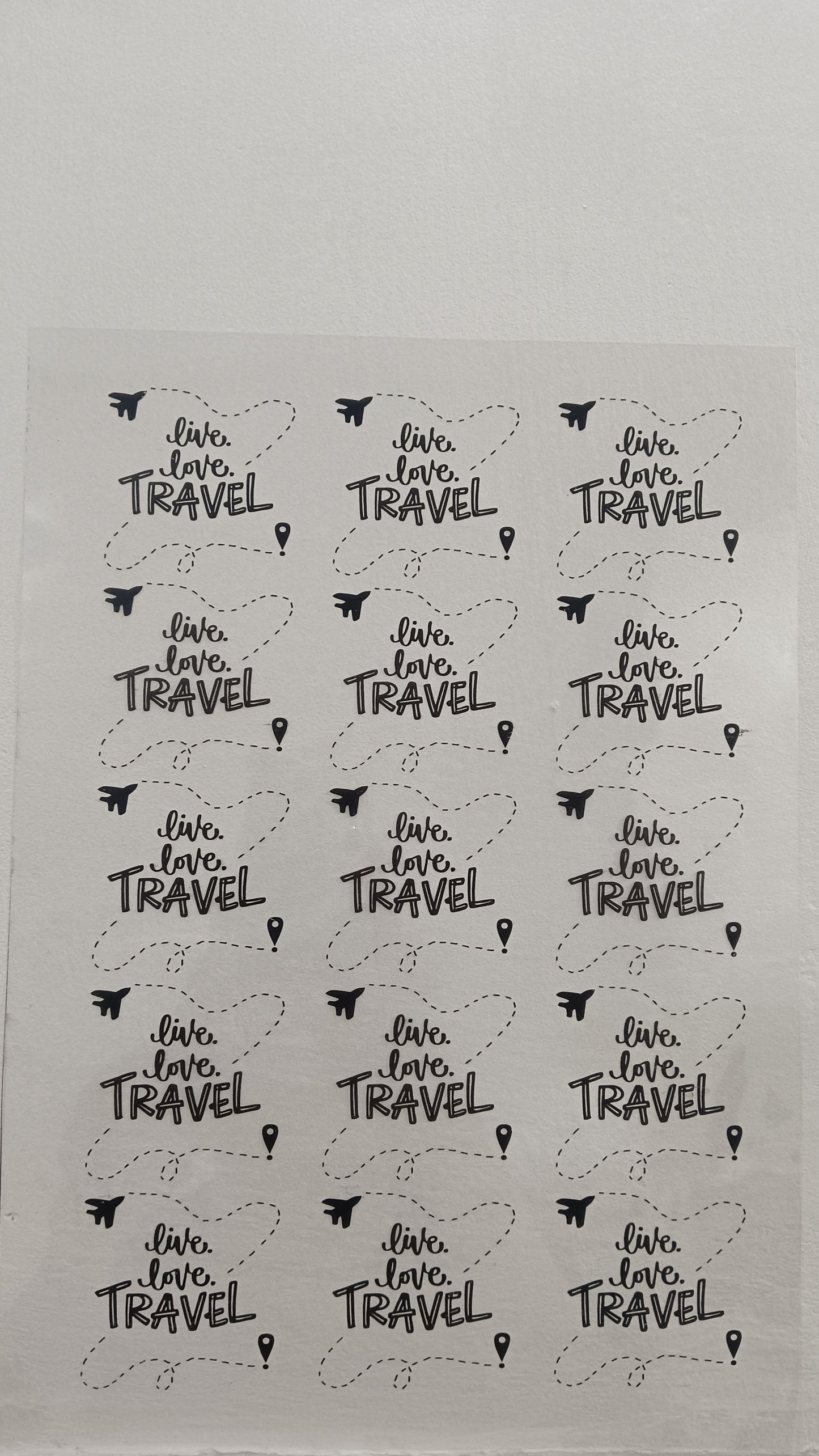 Luggage tag insert sheet