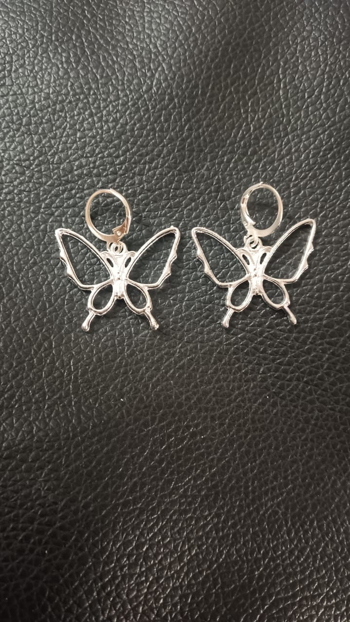 Butterfly silver earrings