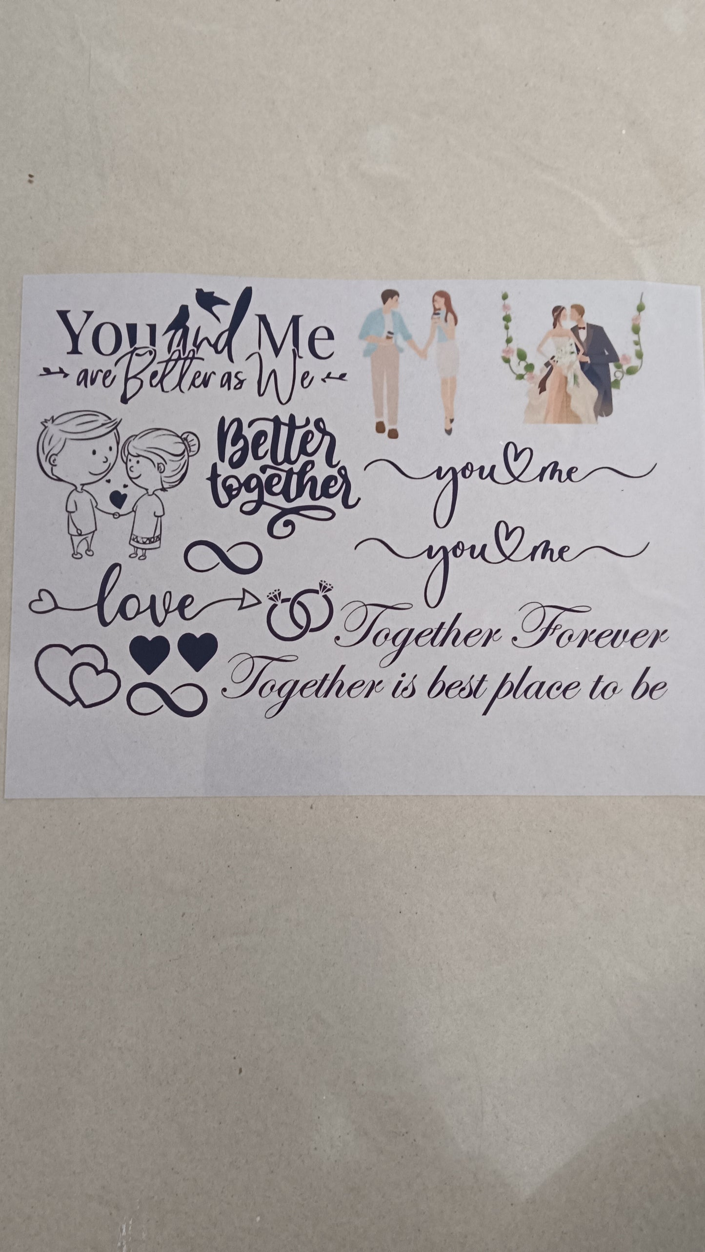 A5 couple insert sheet