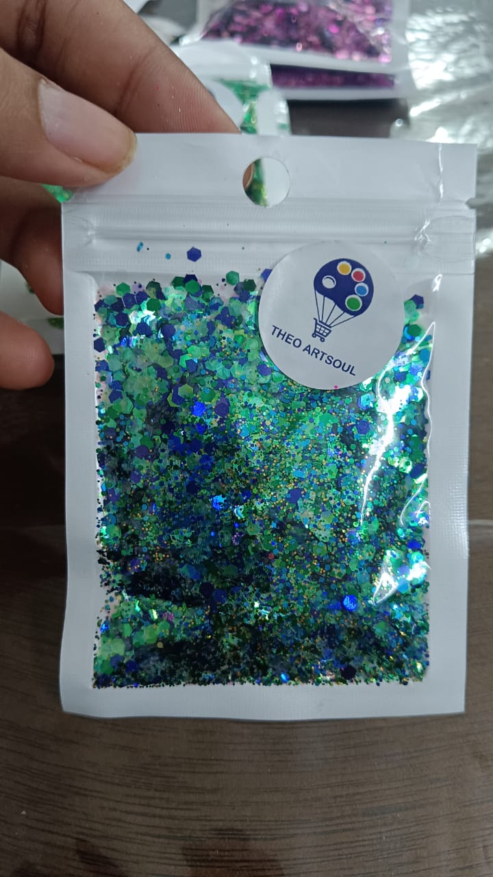 Turquoise glitter