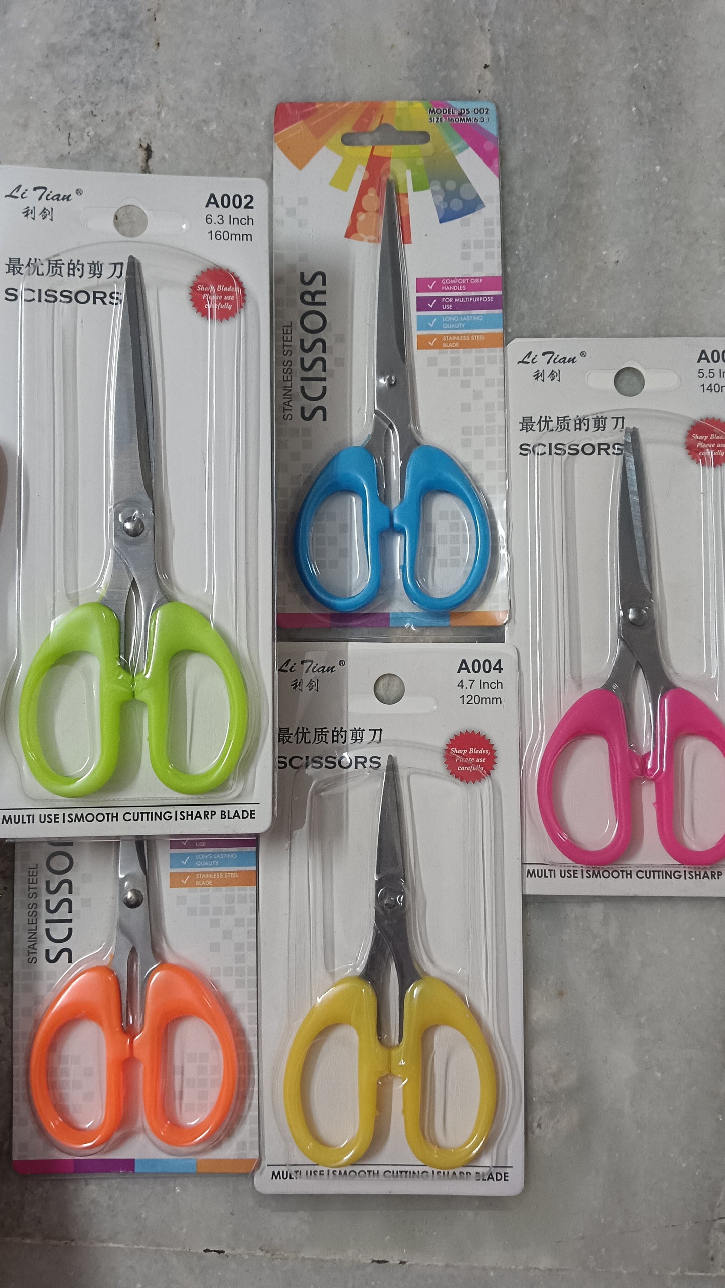 Neon color scissors