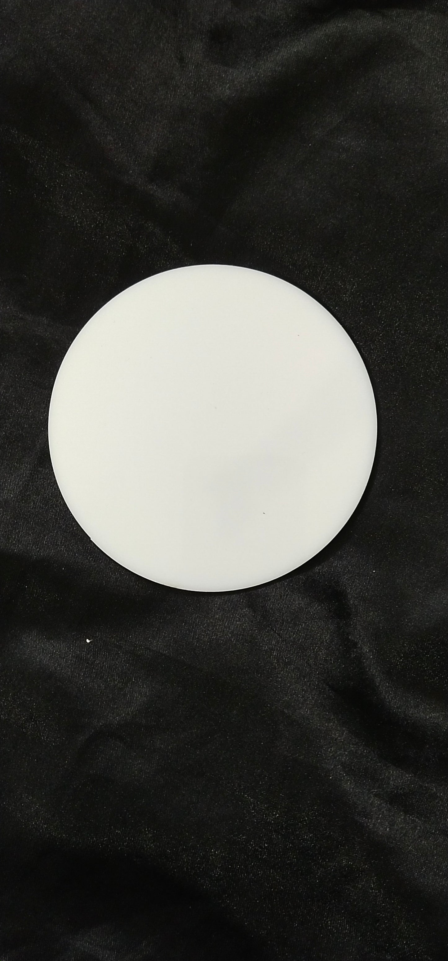 white 4" coaster