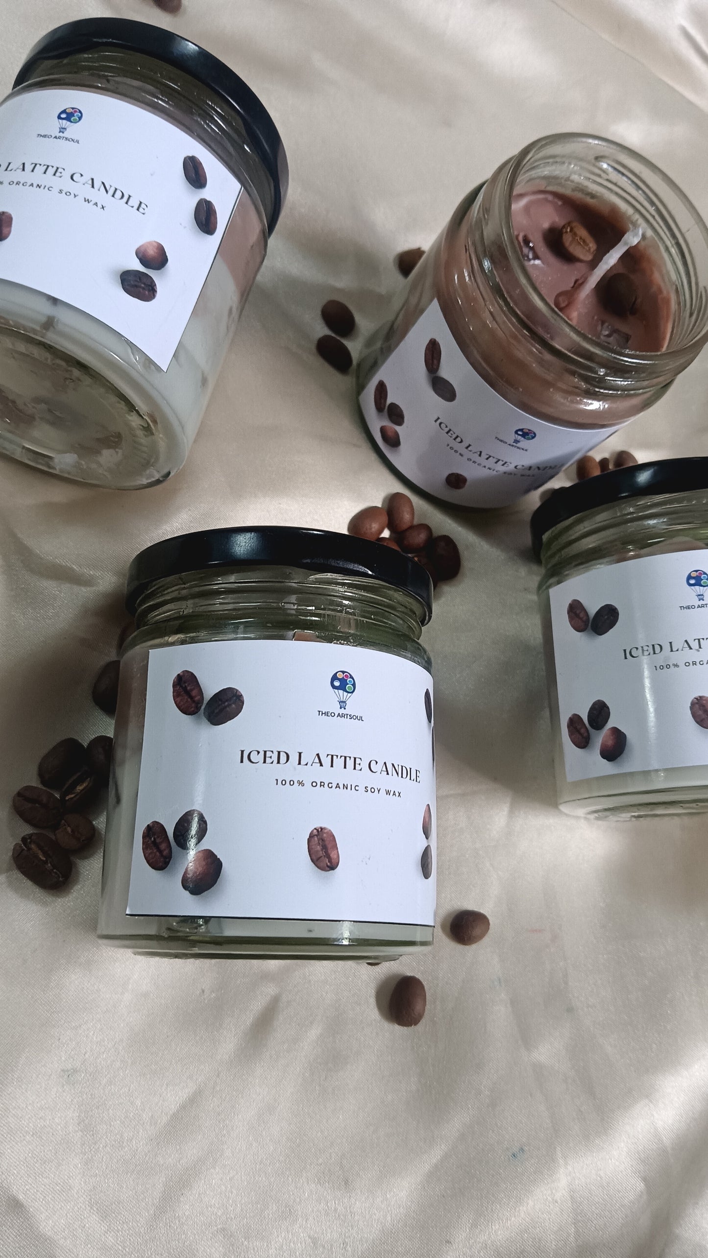 Iced lattee candle