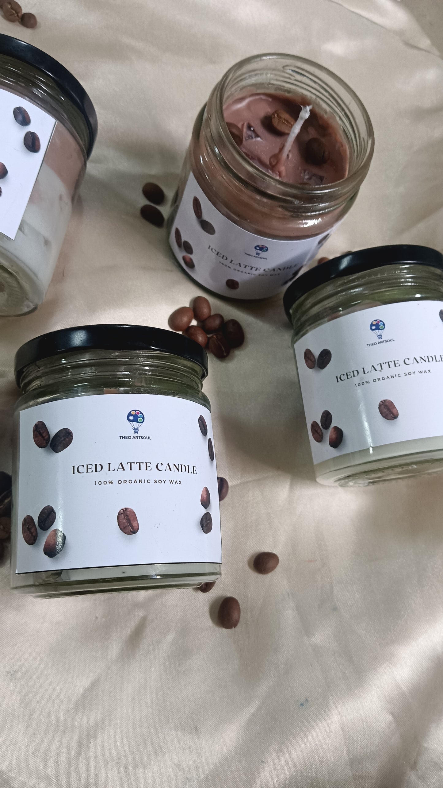 Iced lattee candle
