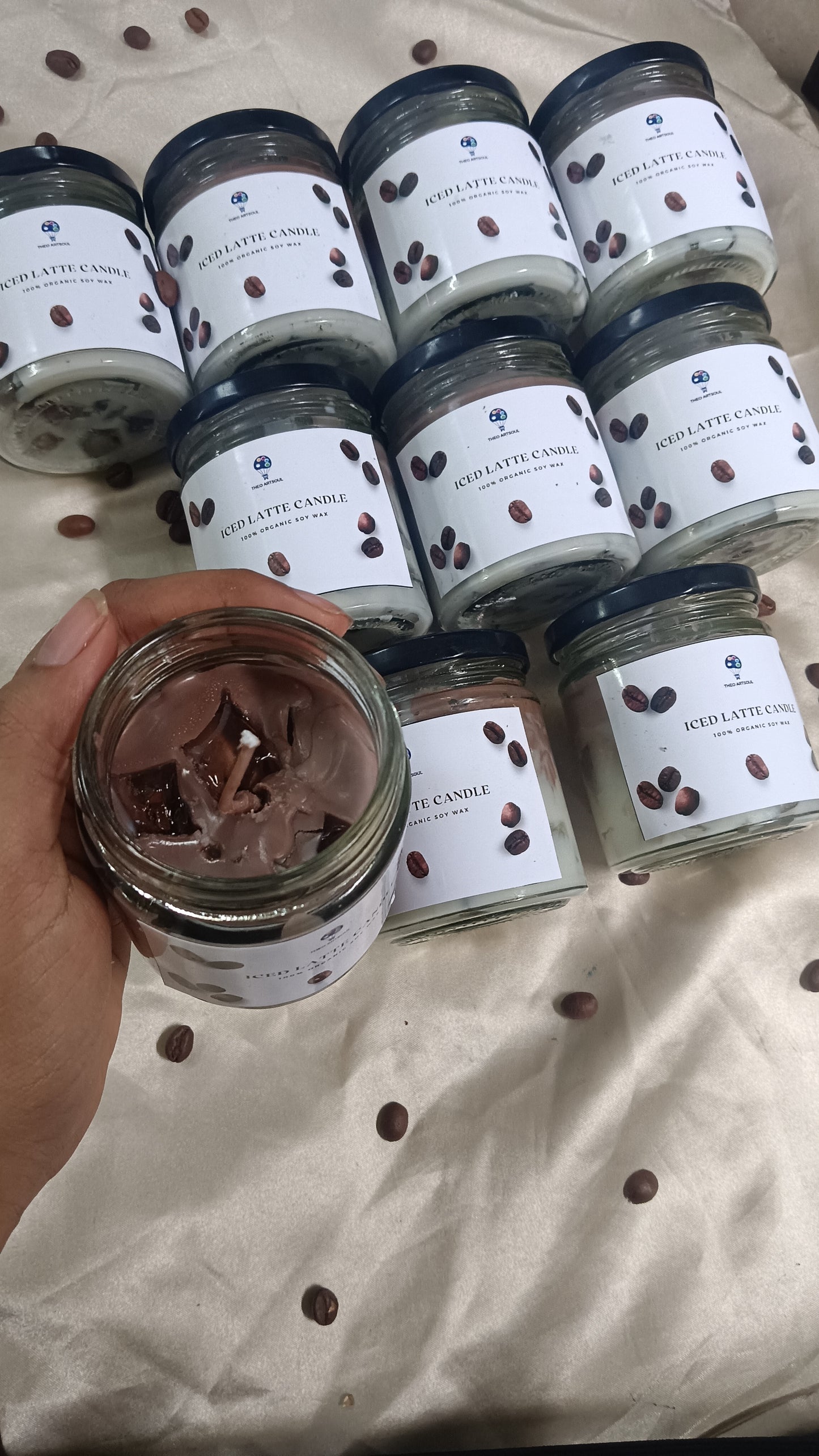 Iced lattee candle