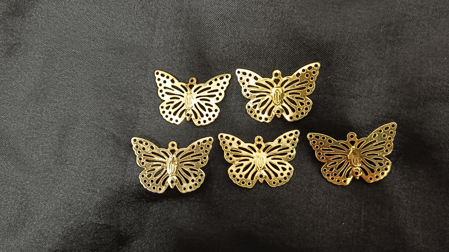 Golden butterfly pack of 5
