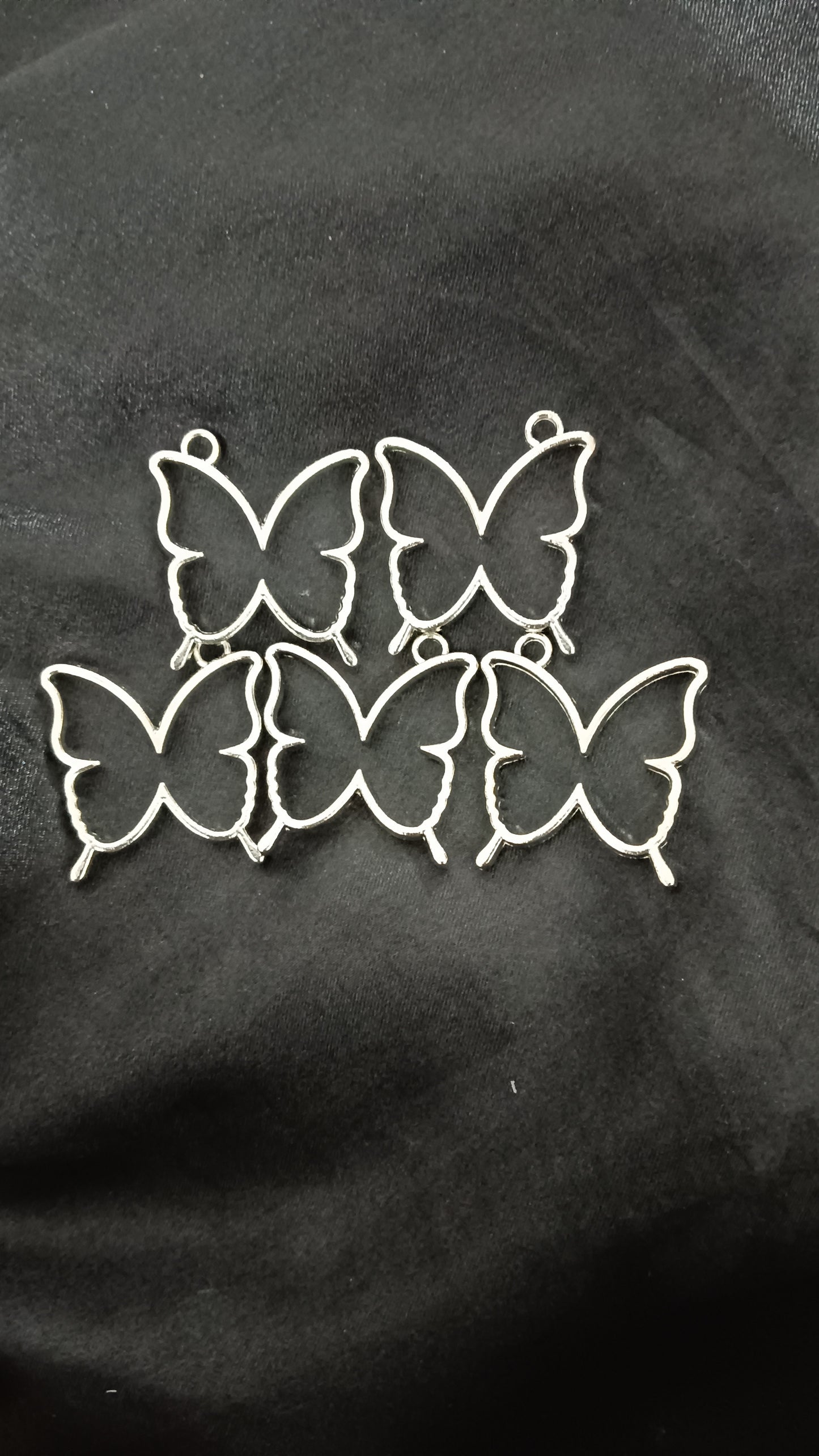 Silver Butterfly pendant pack of 5