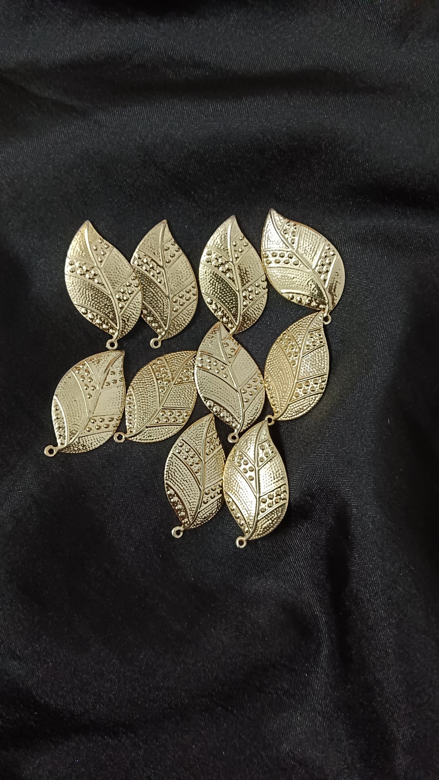Golden leaf Charms pack of 10
