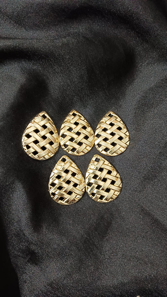 Golden leaf Charms pack of 5