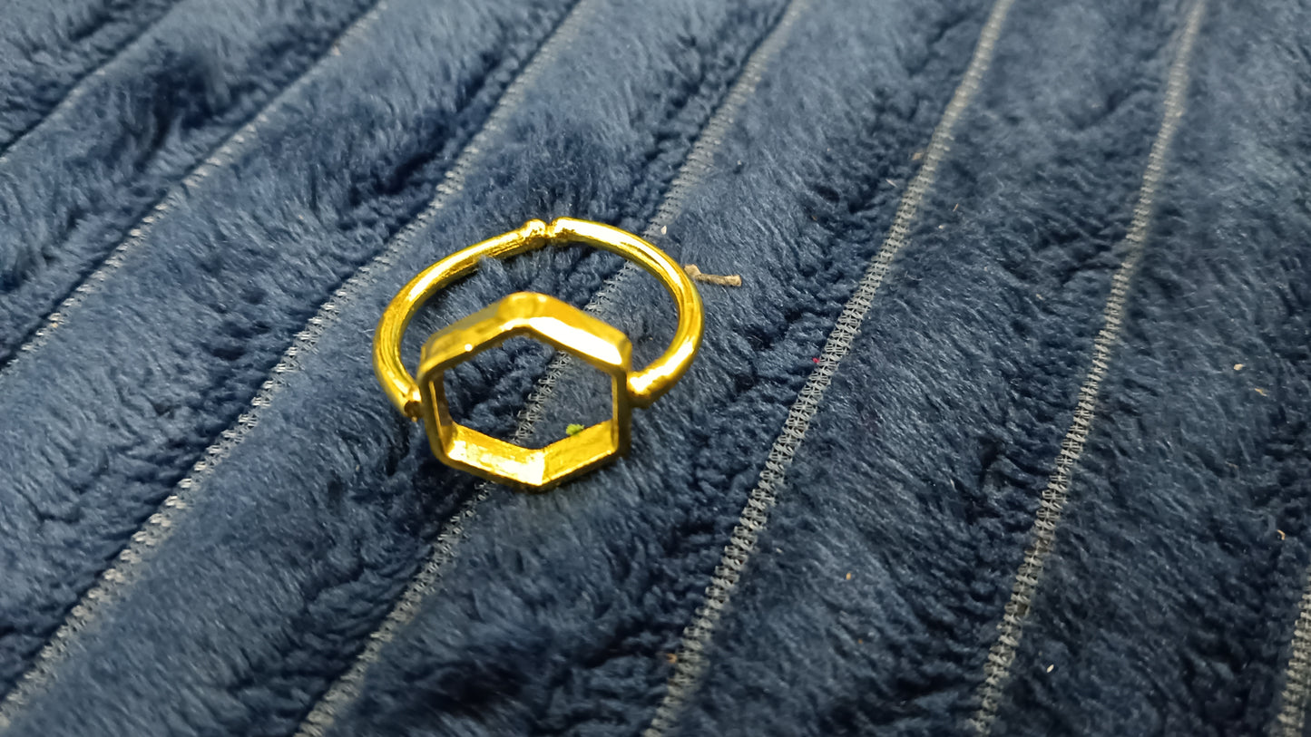 Hexagon hollow ring