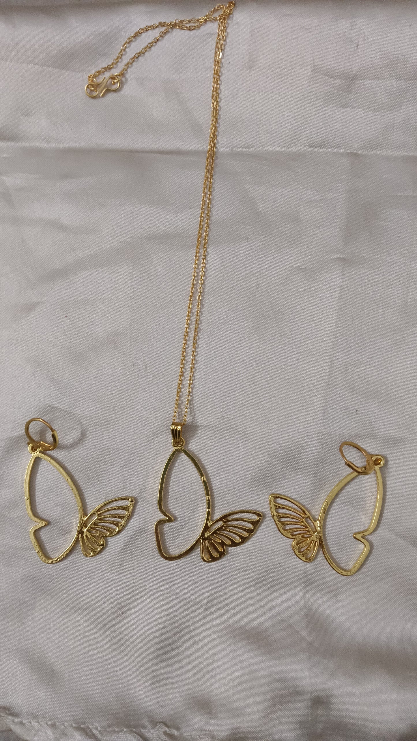 Gold Butterfly Jewellery set