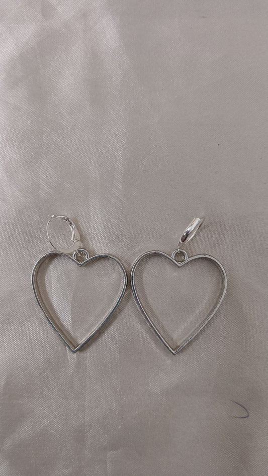 Silver Heart erraings