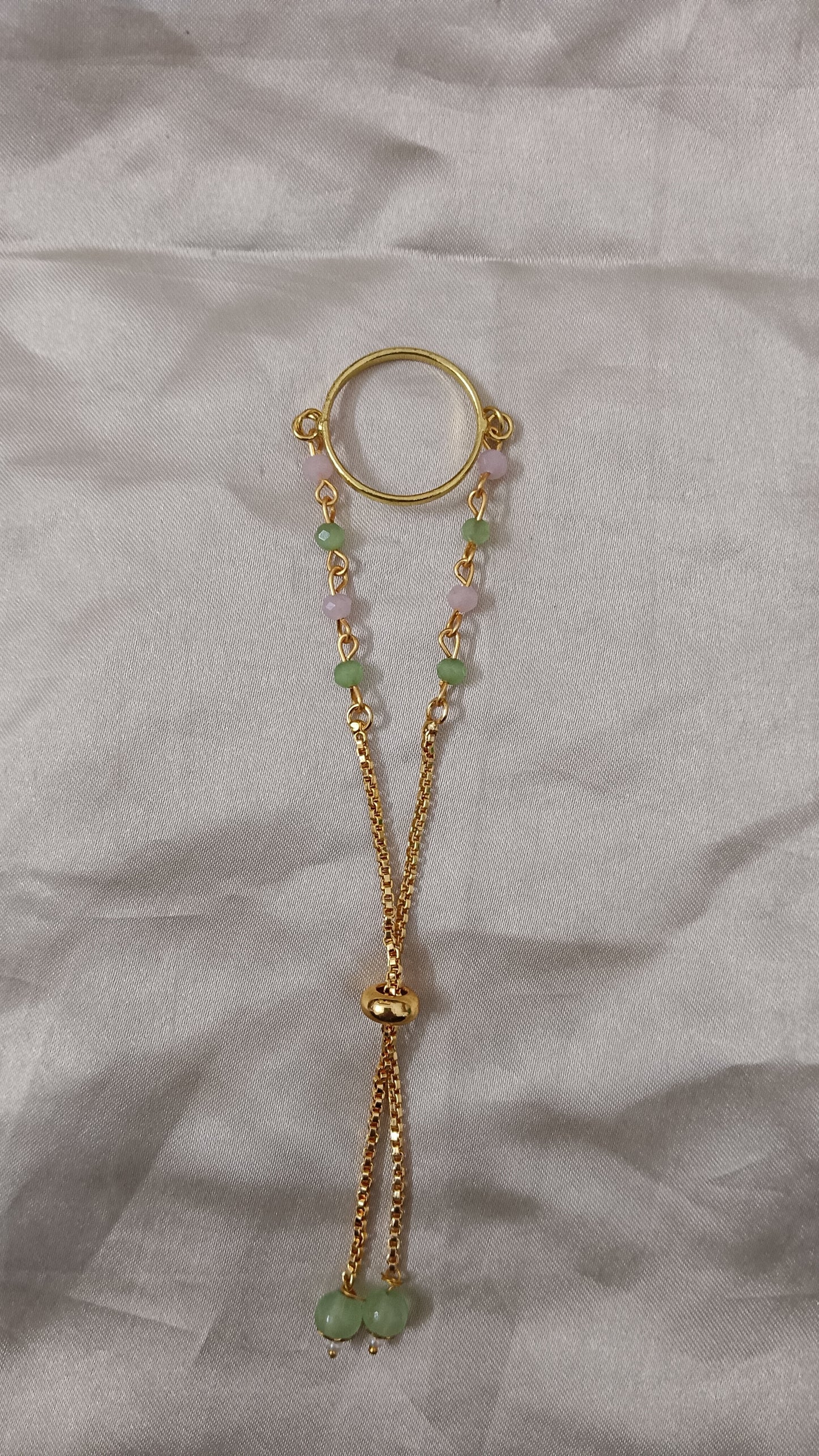 Colored bracelet chain with bezel 1