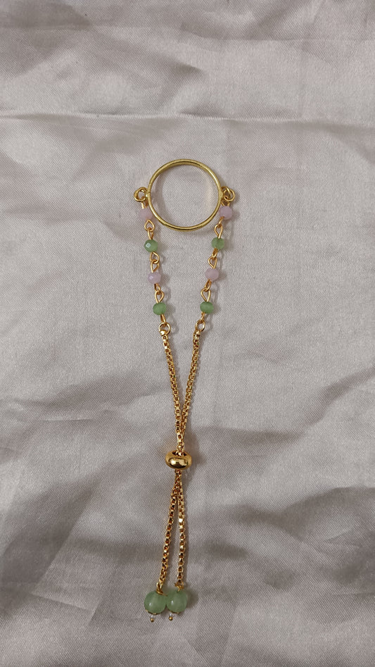 Colored bracelet chain with bezel 1