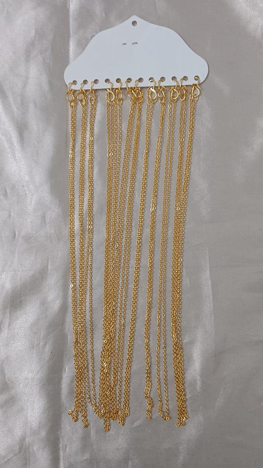 Gold chain pack of 12