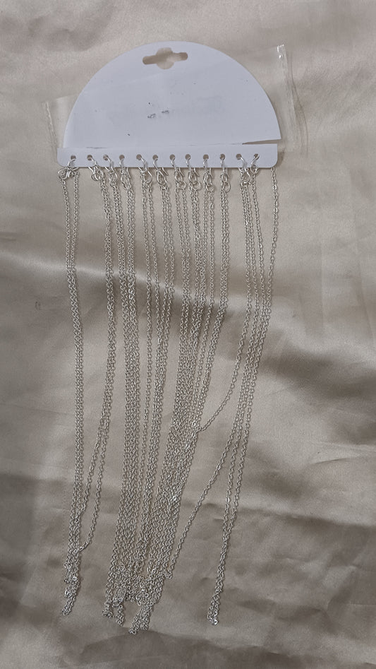 Silver chain pack of 12