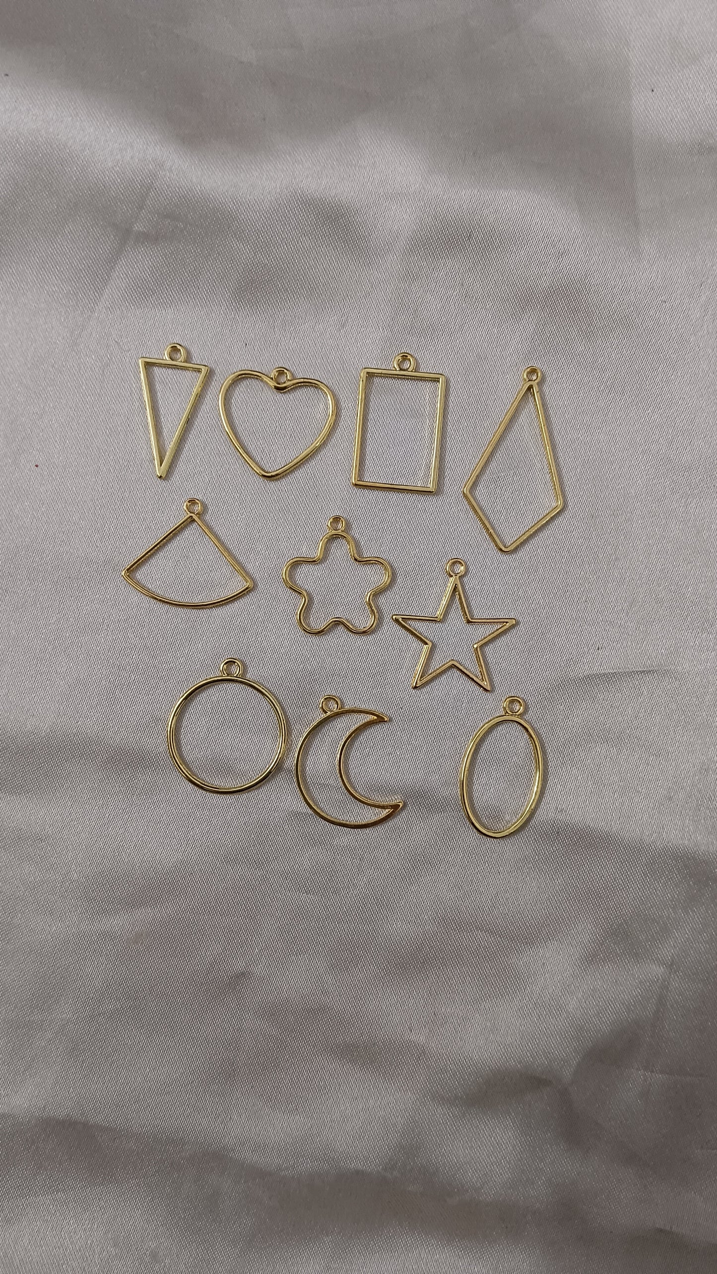 Golden Mini brass bezels pack of 10