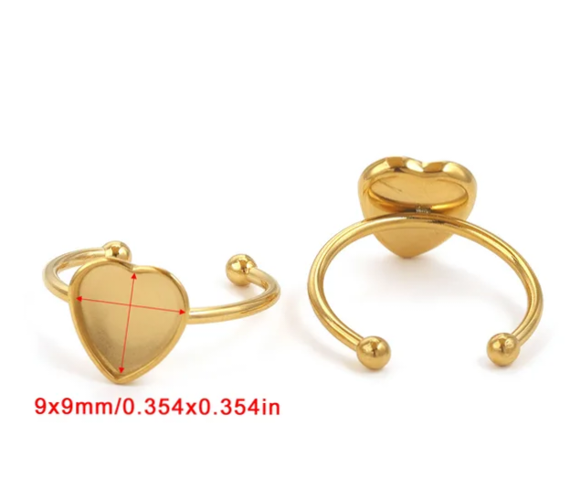 Big Heart gold Ring