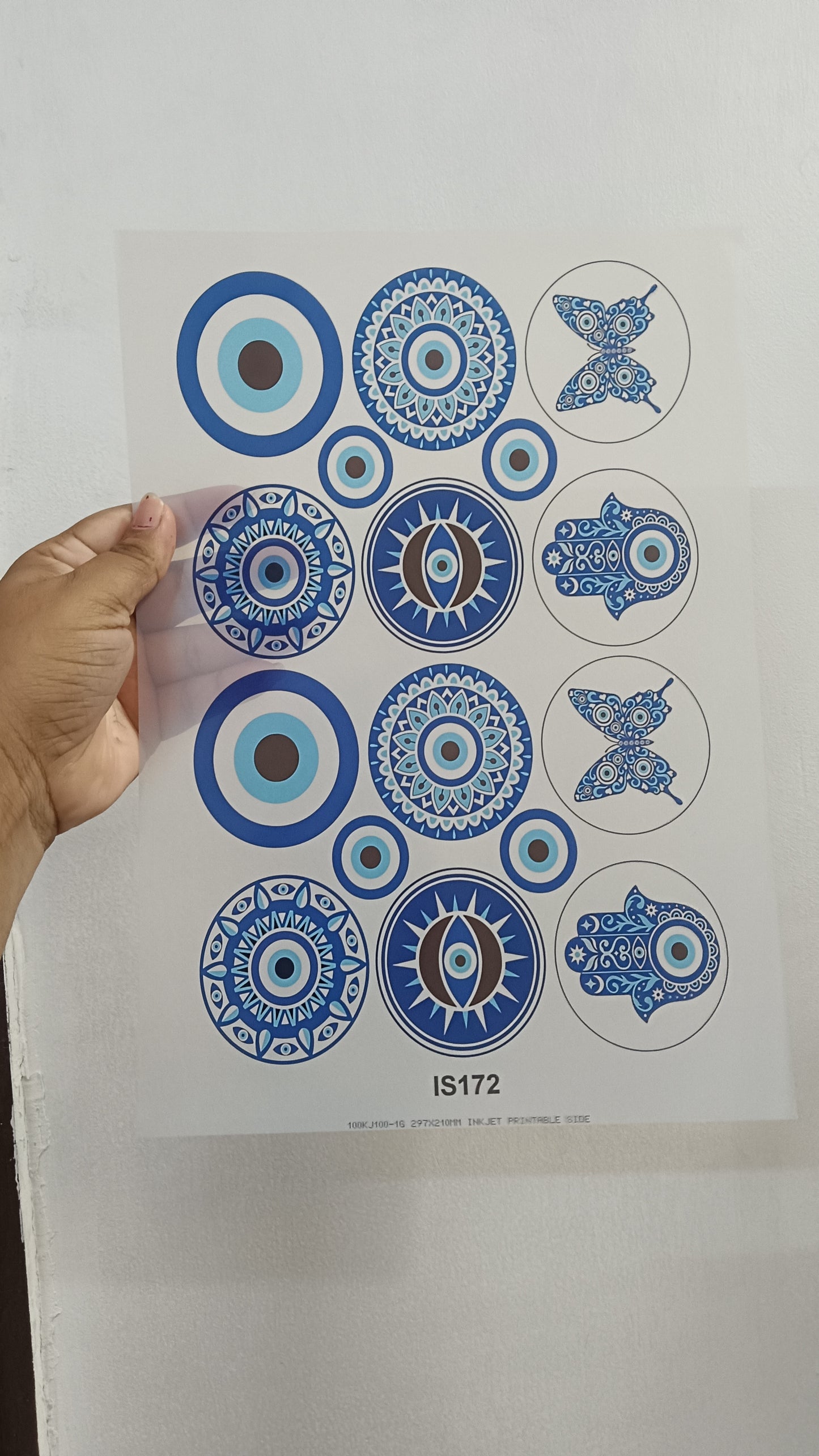 Evil eye insert sheet