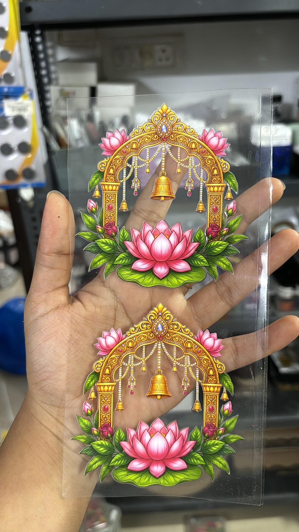 4” shubh labh lotus set