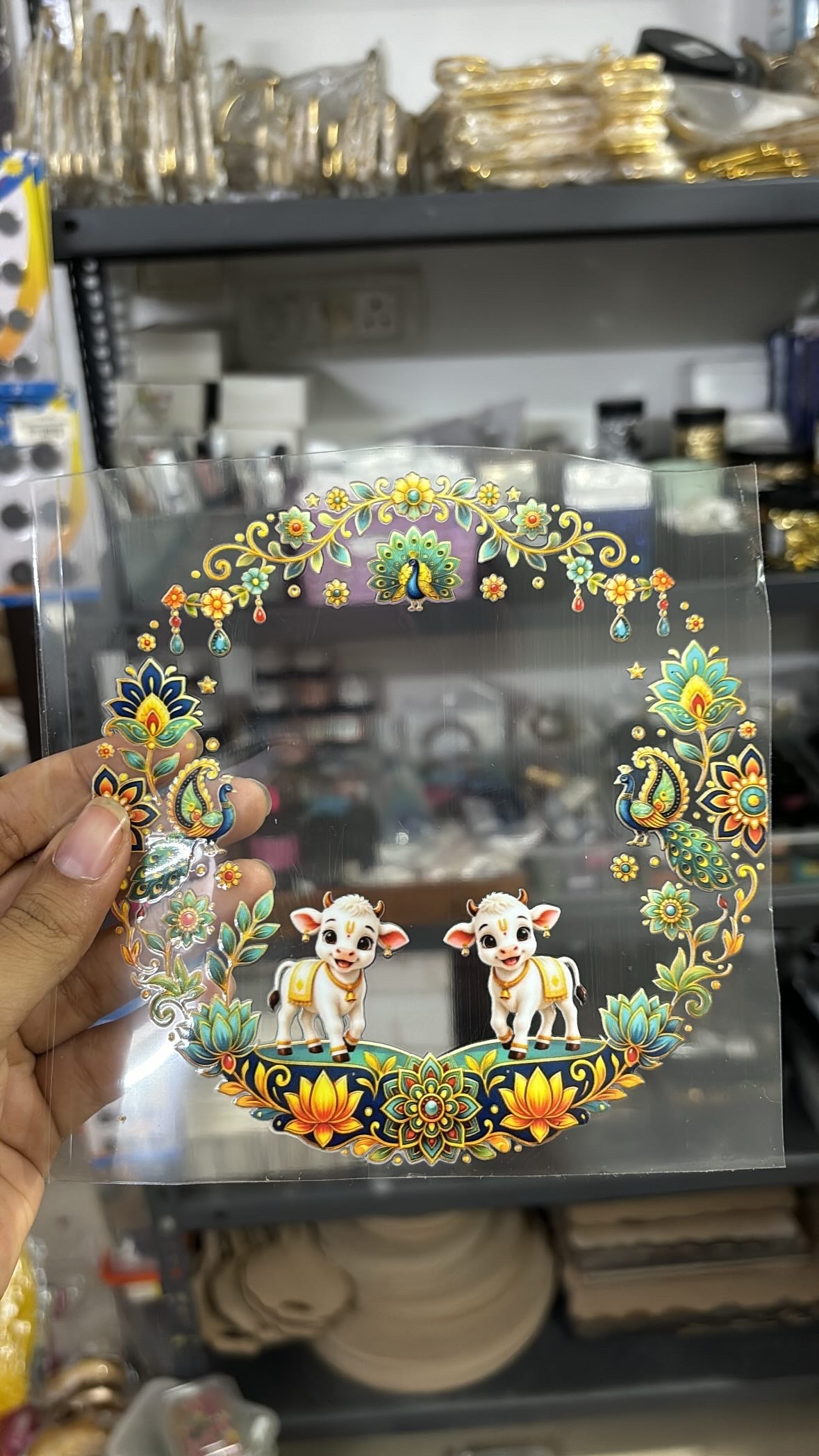6” thali pichwai sticker