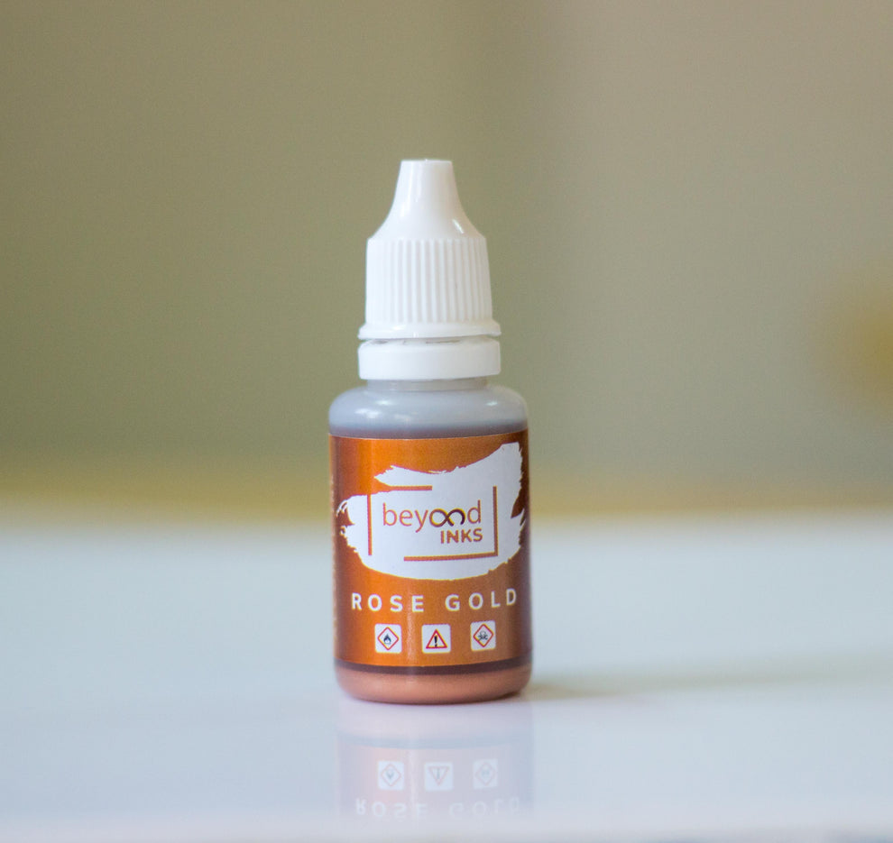 Rose gold alcohol ink