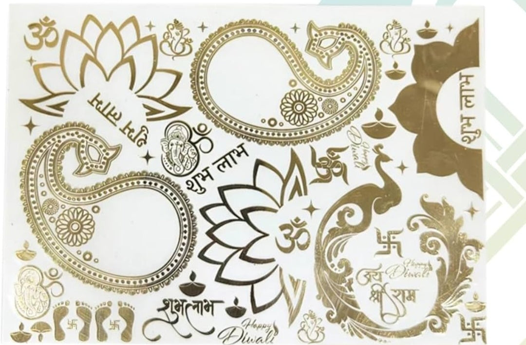 A5 diwali metal sticker