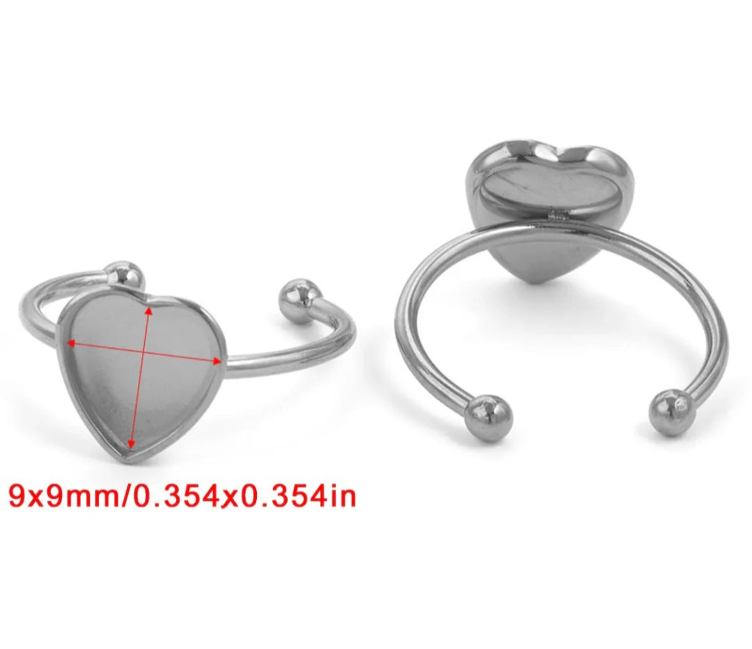 Big Heart silver Ring