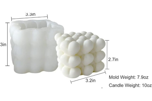 Heart bubble candle mold