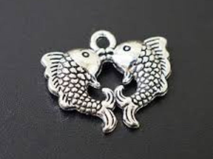 Twin fish charms pack of 1