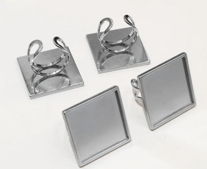 Silver Square Ring