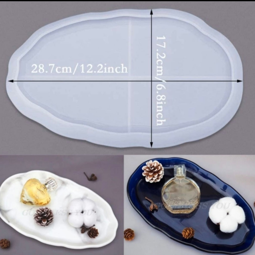 13" oval trinket tray mold